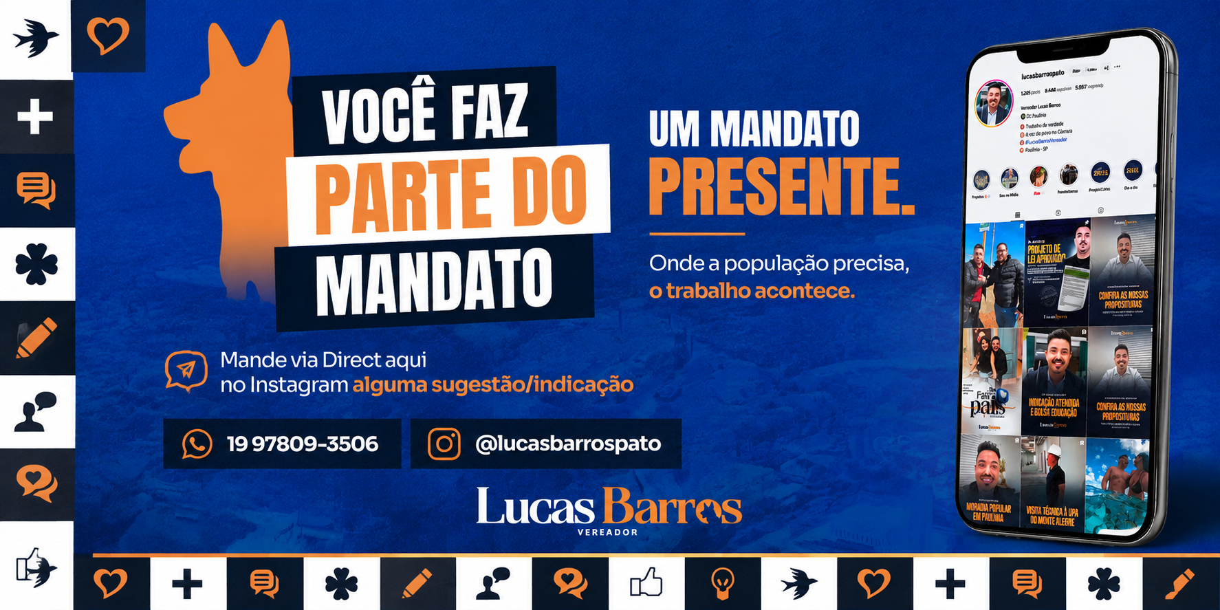 Você faz parte do mandato — Lucas Barros Vereador